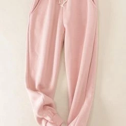 Levency Brushed Drawstring Pockets Pants