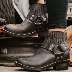 Levency Low Heel Slip On Ankle Boots New In