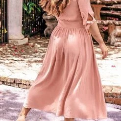 Levency New In Button Knot Sleeve Dress 36 Levency New In Button Knot Sleeve Dress