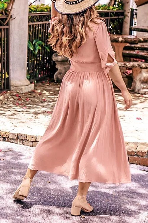 Levency New In Button Knot Sleeve Dress 18 Levency New In Button Knot Sleeve Dress