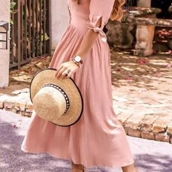 Levency New In Button Knot Sleeve Dress 34 Levency New In Button Knot Sleeve Dress