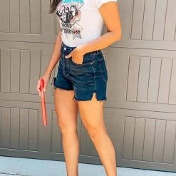 Levency Ripped High Waist Denim Shorts New In