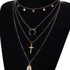 Levency Gold Crucifix Necklaces