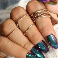 Levency Simple Rings Set