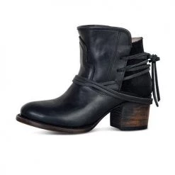 Levency Lace Up Chunky Heels Ankle Boots New In