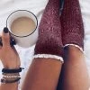 Levency New In Lace Hem Knee High Sock