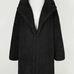 Levency Turndown Collar Teddy Coat