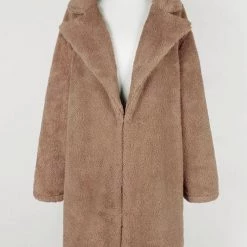 Levency Turndown Collar Teddy Coat