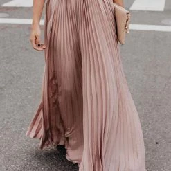 Levency New In Pleated Maxi Skirts