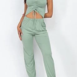Levency Drwatring Cutout Slip Jumpsuit New In