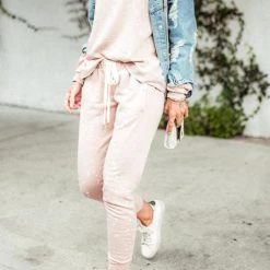 Levency Brushed Drawstring Pockets Pants