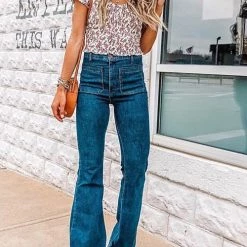 Levency Pocket Trumpet Flare Jeans New In