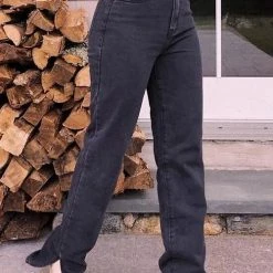 Levency New In High Waist Ripped Slit Jeans