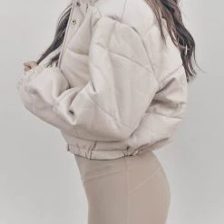 Levency New In Faux Leather Puffer Jacket