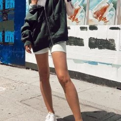 Levency Pockets Loose Hoodie Coat