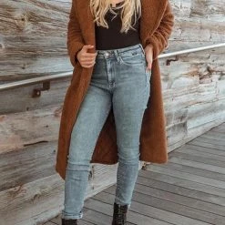 Levency Turndown Collar Teddy Coat