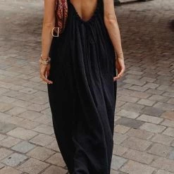 Levency New In Ruffles Hem Slip Maxi Dress