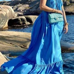 Levency New In Ruffles Hem Slip Maxi Dress