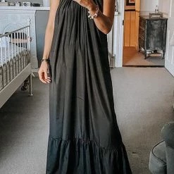 Levency New In Ruffles Hem Slip Maxi Dress