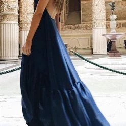 Levency New In Ruffles Hem Slip Maxi Dress