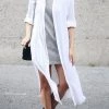 Levency Solid Color Round Neck Button Up Dress New In
