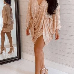 Levency V Neck Sequins Backless Bat Ruched Mini Dress New In 34 Levency V Neck Sequins Backless Bat Ruched Mini Dress New In