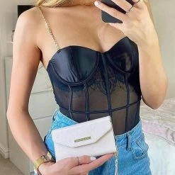 Levency New In Chains Backless Bodysuit