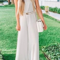 Levency Halter Neck Backless Jumpsuits