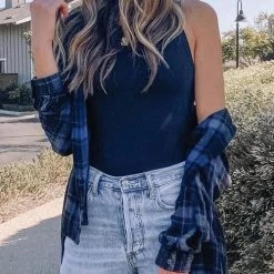 Levency New In Button Plaid Long Sleeve Shirt