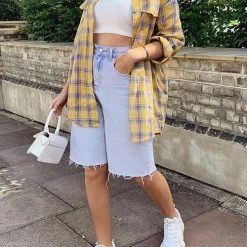 Levency New In Button Plaid Long Sleeve Shirt