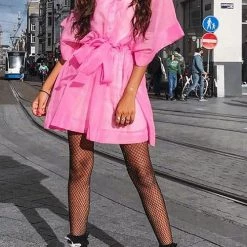 Levency Button See Though Bubble Shirt New In