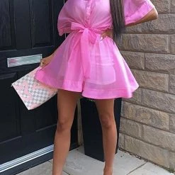 Levency Button See Though Bubble Shirt New In