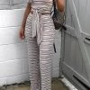 Levency Stripe Knot Pants Set