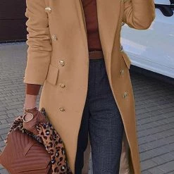 Levency Double Breasted Relaxed Fit Coat