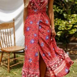 Levency Bohemian Floral Maxi Dress New In