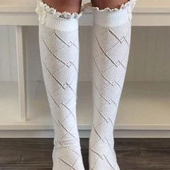 Levency Lace Button Knee Sock New In 16 Levency Lace Button Knee Sock New In