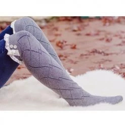 Levency Lace Button Knee Sock New In 17 Levency Lace Button Knee Sock New In