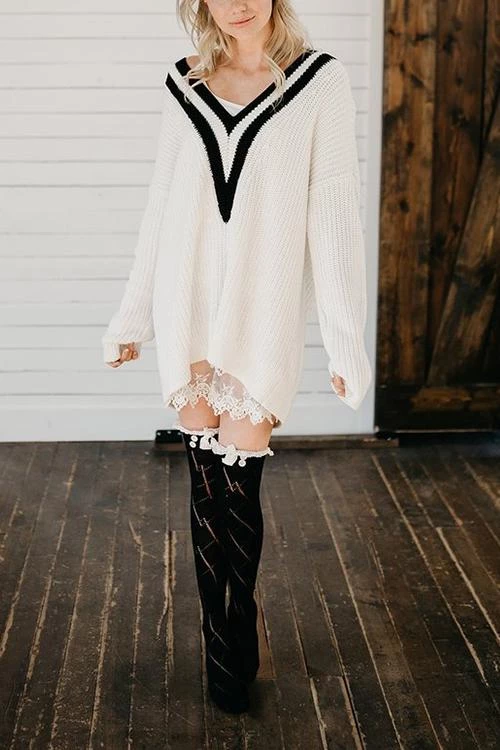 Levency Lace Button Knee Sock New In 9 Levency Lace Button Knee Sock New In