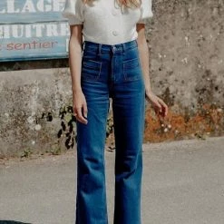 Levency Pocket Trumpet Flare Jeans New In