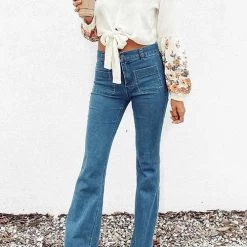 Levency Pocket Trumpet Flare Jeans New In