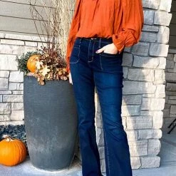 Levency Pocket Trumpet Flare Jeans New In