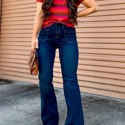 Levency Pocket Trumpet Flare Jeans New In