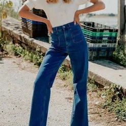 Levency Pocket Trumpet Flare Jeans New In