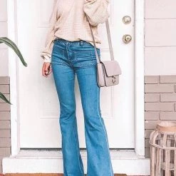 Levency Pocket Trumpet Flare Jeans New In