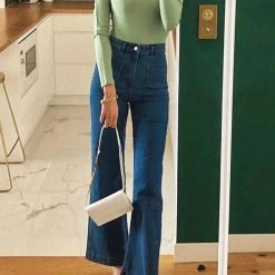 Levency Pocket Trumpet Flare Jeans New In