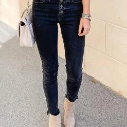 Levency Classical Button High Waist Jeans New In