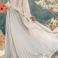 Levency New In Pleated Maxi Skirts