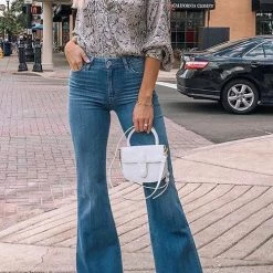 Levency New In Classical High Waist Flares Jeans