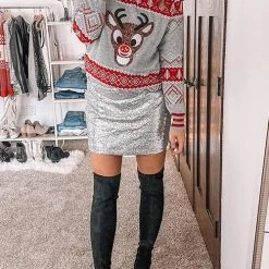 Levency Sequin Mini Skirts