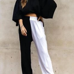 Levency Color Block Pockets Jogger New In